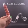 Glycerin Coil Freezable Dab Straw Smoking Pipe Mouth Tip Mini Glass Oil Burne Bong 4 In 1 Dab Rigs Water Pipes with Male Glass Oil Burner Pipes