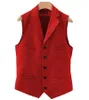 Men's Vests Elegant Business Mens Suit Vest V Neck Herringbone ChampagnWaistcoat For Men Casual Formal Groomsman Jacket Parties Dropship