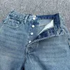 Totem/E jasnoniebieskie dżinsy Women's High Lose Lose, proste spodnie nóg swobodne skręcone spodnie szwów