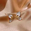 Boucles d'oreilles coréennes petit papillon pour femmes, bijoux tendance, Design Unique français, féerique, vente en gros