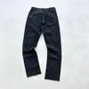 Мужские джинсы Vintage Carpenter Denim Мужские постиранные черные деконструированные уличные вещи