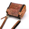Akşam çantaları sbirds vintage lüks tasarımcı deri kadın çanta takipçisi kabartmalı bayan mini omuz kızının el yapımı kova
