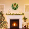 Decorative Flowers Christmas Wreath Green Leaves For Front Door Artificial Eucalyptus Decorations Indoor And Outdoor