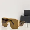 Solglasögon för män Kvinnor Summerstil 2220 Anti-ultraviolet Retro Shield Lens Plate Oval Full Frame Fashion Gereglasses Random Box