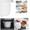 Double Boilers Microwave Rice Cooker Multifunction Small Lunch Container Cookware For Oven 17.5x21x14cm