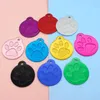 Dog Tag 20PCS Personalized Round Pet Necklace Jewelry Accessories Custom Engraved Cat ID Key Ring