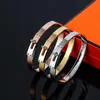 2022 Love Screw Armband 5 0 Designer Armbänder Armreif Luxusschmuck Frauen Titan Stahllegierung vergoldet Handwerk Gold Silber Ros191t