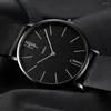 Wristwatches Style Men's Watches Ultra Thin Round Dial Luxury Analog Minimalism Quartz Wristwatch Waterproof Casual Clock Horloges Mannen