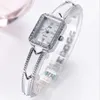 Orologi da polso Brand Diamond Casual Orologio da donna con blocco Bracciale Gioielli Cinturino in porcellana Orologio a mano Orologio da polso bianco per studenti universitari