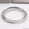 2023 Nieuwe Stijl Sieraden Hot Koop ArmbandTop Kwaliteit Echt Roestvrij Staal Liefde Armbanden Goud Zilver Rose Kleuren Ring Dubbele Ring armband Vrouwen Mannen Trendy Sieraden