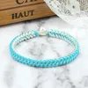 Charm Bracelets Multi Colors Braided Rope For Women Men Imitation Pearl Buddhism Handmade Lucky Protection Yoga Bangles Jewelry Gifts