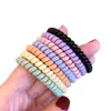 Candy color telephone cord hair tie small fresh hair tie hair band for girls hair accessories wholesale rubber band