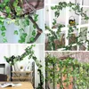 Dekorativa blommor 12st konstgjorda murgröna lämnar falska vinstockar Garland grönska hängande växter för bröllop väggfest hem trädgård dekor