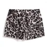 Shorts masculinos beachwear secagem rápida baggy masculino roupa de banho jogger casual wear para homens branco leopardo impressão gma2653