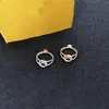 Mode Luxus Band Frauen Diamanten Ringe Dame Messing Gravierte F Brief 18K Gold Ring Schmuck Geschenke FRN1 -- 03306y