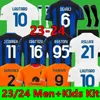 2023 2024 Lautaro Soccer Jerseys Barella Inters Dzeko Correa Away Third Milans Uniforms Vidal Tops 23 24 Football Shirt Men Kids Kit Kit Kit