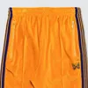 Calças masculinas Agulhas Chegada Algodão Veludo Borboleta Bordado Preto Track Stripe Laranja Sweatpants Oversize 1:1 Homens Mulheres Calças