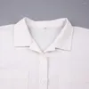 Kadınların izleme setleri kadınlar için setler 2 adet 2023 yaz pamuklu iki parçalı set eşofmanlı gündelik kıyafet takımları beyaz gömlek bluz üst kısımlar şort