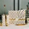 Gift Wrap 10pcs Golden Packaging Boxes Cake Candy Bar Bags Wrapping Wedding Supplies Birthday Party Favors Christmas