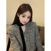 Survêtements pour femmes Français Sweet Girl Costume Automne Soie Tweed Manteau à col en V Taille haute Pantalon court Deux pièces Ensemble Mode Femme Vêtements