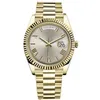 Dzień męskie zegarki automatyczne 40 mm Lady 36 mm Woman Gold 904L Sapphire ze stali nierdzewnej z Diamond ST9 Ukrywana klamra Wodoodporna Watch Watch Prezent