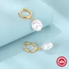 Boucles d'oreilles en peluche de conserve baroque borèse de gouttes d'oreilles bijoux de boucles d'oreille en argent échantillon 925 Luxury Zircon 2023 Anniversaire de fête de mariage à tendance Aros Aros