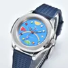 Orologi da polso Orologio sportivo da uomo casual Cinturino in silicone Quadrante creativo Cassa in acciaio inossidabile 316L spazzolato Vetro zaffiro Movimento NH35A