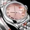 Clean Factory CF 279160 A2671 Orologio automatico da donna 28 mm Lunetta lucida Quadrante rosa romano Bracciale Jubileesteel 904L Versione super Orologi da donna Puretimewatch 13