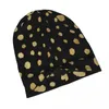 Berets Cheetah Animal Print Black and Gold Bonnet Hat Knit Hip Hop Outdoor Skullies Beanies Beanies Hats Spring Spring Dual-Use Caps