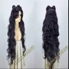 Sailor Moon Luna Artemis Helt ny Long Purple Black Wig Cosplay Party Wig222d