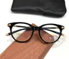 New fashion design retro optical eyewear round shape cat eye frame simple classic style versatile glasses transparent lens BLUEBERRY