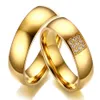 Pierścienie klastrowe 6 mm pary pierścionka tytanowa stal z 9 cyrkonem pierścionki zaręczynowe Złote rocznicowe prezenty 2021 Love244J