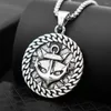 Collares colgantes Vintage Nordic Anchor Compass Charm Collar para hombre Moda Hip Hop Accesorios Punk Joyería Regalo de fiesta al por mayor