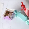 Present Wrap 10st Purple Red Stripes Bag Favor Box Sweet For Paper Candy Boxes Party Event Chocolate Package Wedding Supply