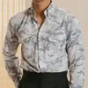 Männer Casual Hemden 2023 Herbst Camouflage Shirt Kleid Camisa Masculina Soziale Italienische Hohe Qualität Britischen Stil Männer Langarm