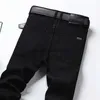 Männer Jeans Marke männer Schwarze Jeans 2023 Herbst Neue Gerade Schlank Stretch Denim Hosen Trendy Casual Gut Aussehend Streetwear männer PantsL231003