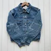 Winter '23 new hollow applique embroidered super all-match denim jacket/jacket for women