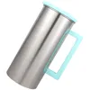 Vinglas i rostfritt stål juice kanna vatten pitcher skala klart plast dryck kylskåp