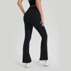 Pantalones activos Leggings acampanados para mujer, cintura alta, control de barriga, entrenamiento, correr, salón, vestido de jazz con parte inferior de campana