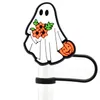 Bouchon de pailles d'halloween en PVC de grande taille 10mm, bouchon anti-poussière, décoration de fête de mariage et de noël, vente en gros