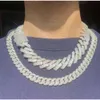 Collar de Hip Hop para mujer de marca de moda, Plata de Ley 925, 15mm, 3 filas, cadena de eslabones cubanos de moissanita con diamantes helados