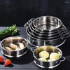 Panier à vapeur polyvalent en acier inoxydable, double chaudière, pour cuisine, chignon cuit à la vapeur, avec casseroles