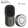Doorbells AVATTO Tuya Smart Video Doorbell with Camera 1080P 170 Ultra Wide View Angle WiFi Video DoorBell Works for Alexa/ Home YQ2301003