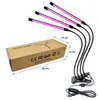 LED Grow Light for indoor plants germination seedling flowering fruiting, full spectrum 20W 40W led plant light with clip, auto ON/OFF Timer 3/9/12H