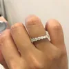 Gem's ballet 925 prata esterlina moissanite anel jóias 0 7ct vvs1 meia eternidade banda moissanite diamante anel de casamento para wo247w