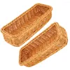 Dinnerware Sets 2 Pcs Seasoning Jar Storage Box Practical Basket Home Plastic Baskets Woven Tabletop Sundry Cutlery Holder