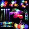 Party Dekoration 71 stücke Kind Erwachsene LED Leuchten Spielzeug Gefälligkeiten Glow In The Dark Liefert Finger Lichter Ringe Blinkende Gläser armband314E