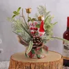 Mum tutucular Noel şamdan ev masaüstü oturma odası dekorasyon kırmızı meyve simülasyonu çelenk yaratıcı restoran