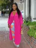 Women's Blouses HAOYUAN Sexy Cove Ups Kimono Shirts & For Women 2023 Fashion Fall Clothes Loose Top Long Sleeve Maxi Cardigan Dress