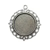 30st/Lot 25mm Antique Silver Cabochon Base Charms hängen för smycken som tillverkar 43*39mm DH0816